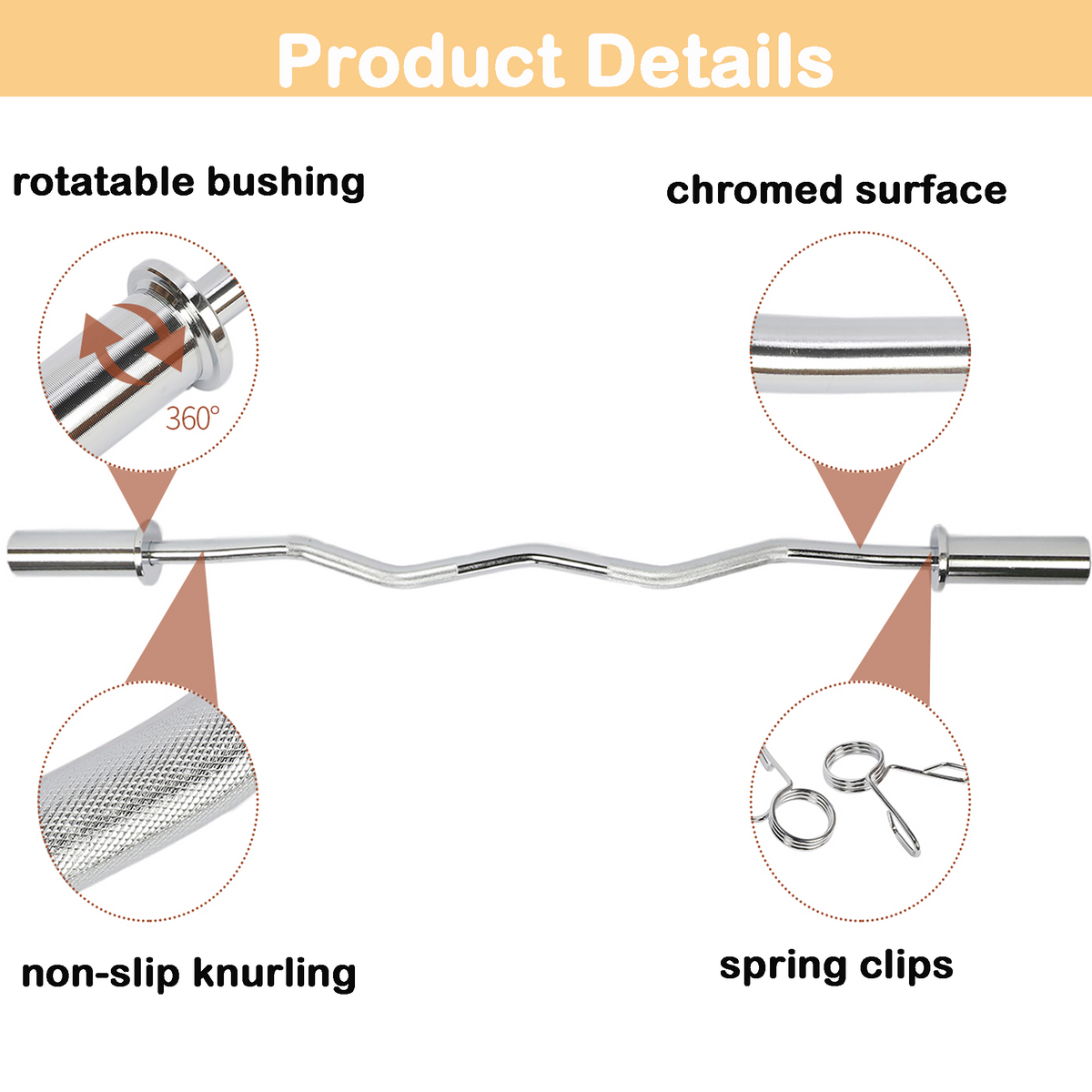 4ft Curl Barbell G82675