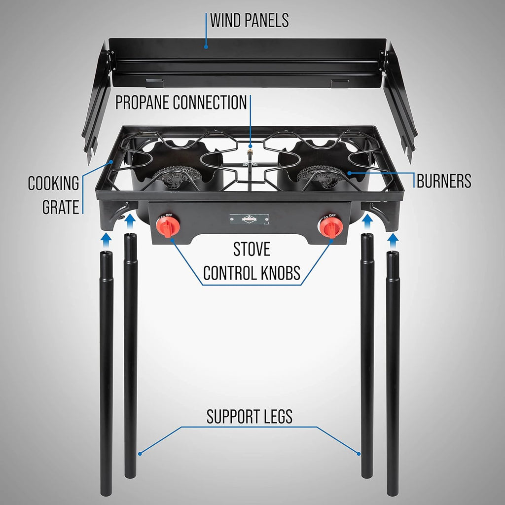 150,000 BTU Portable Propane Gas Stove with Carry Case B39313