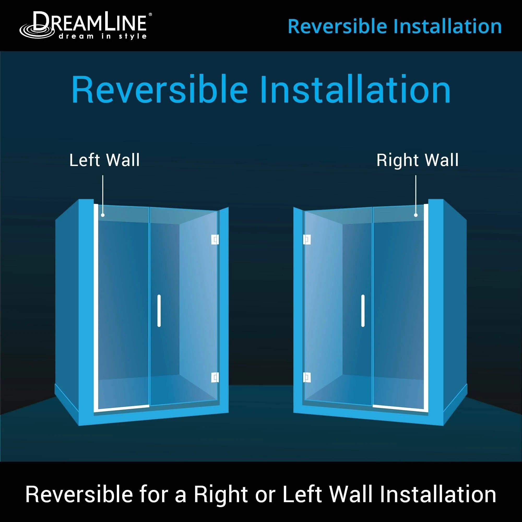 Chrome Hinged Shower Door Y906