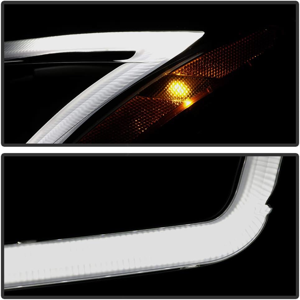 Black Housing Smoke Lens LED DRL Projector Headlights C1748