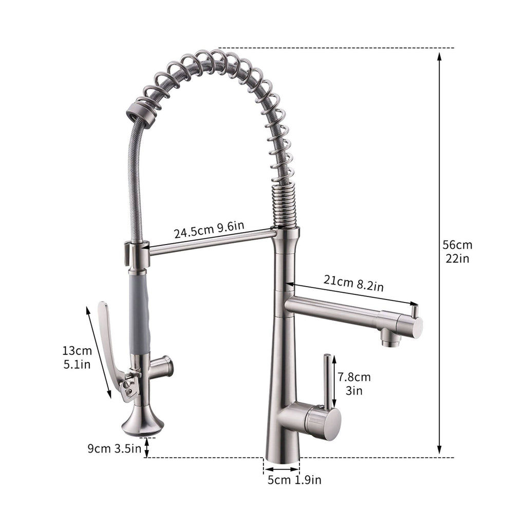 Brushed Nickel Pull Down Kitchen Sink Faucet with Sprayer F480837