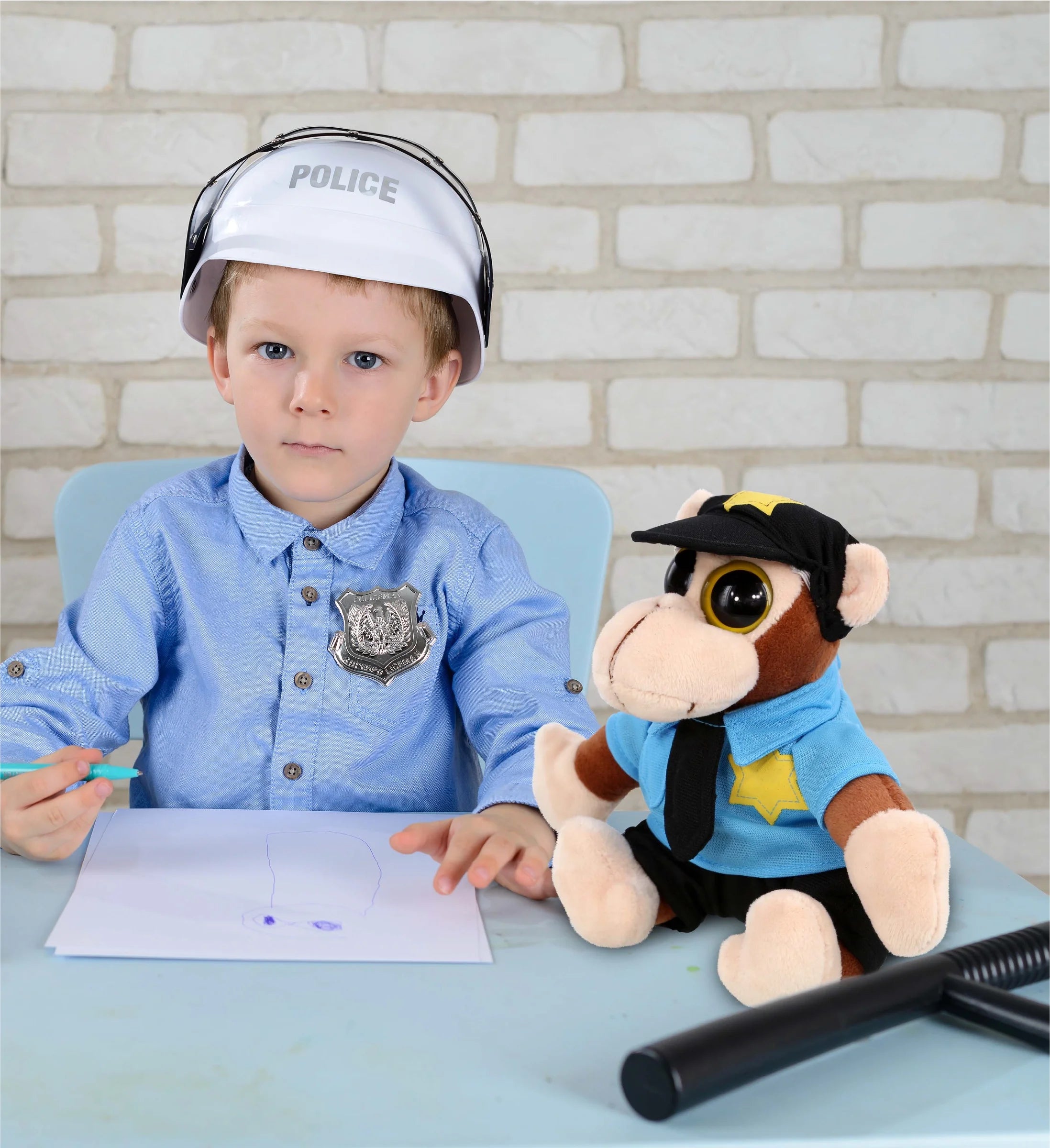 6 Inches Police Officer Plush Toy T453