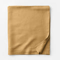 Solid Washed Mustard Linen Full Flat Sheet J86825