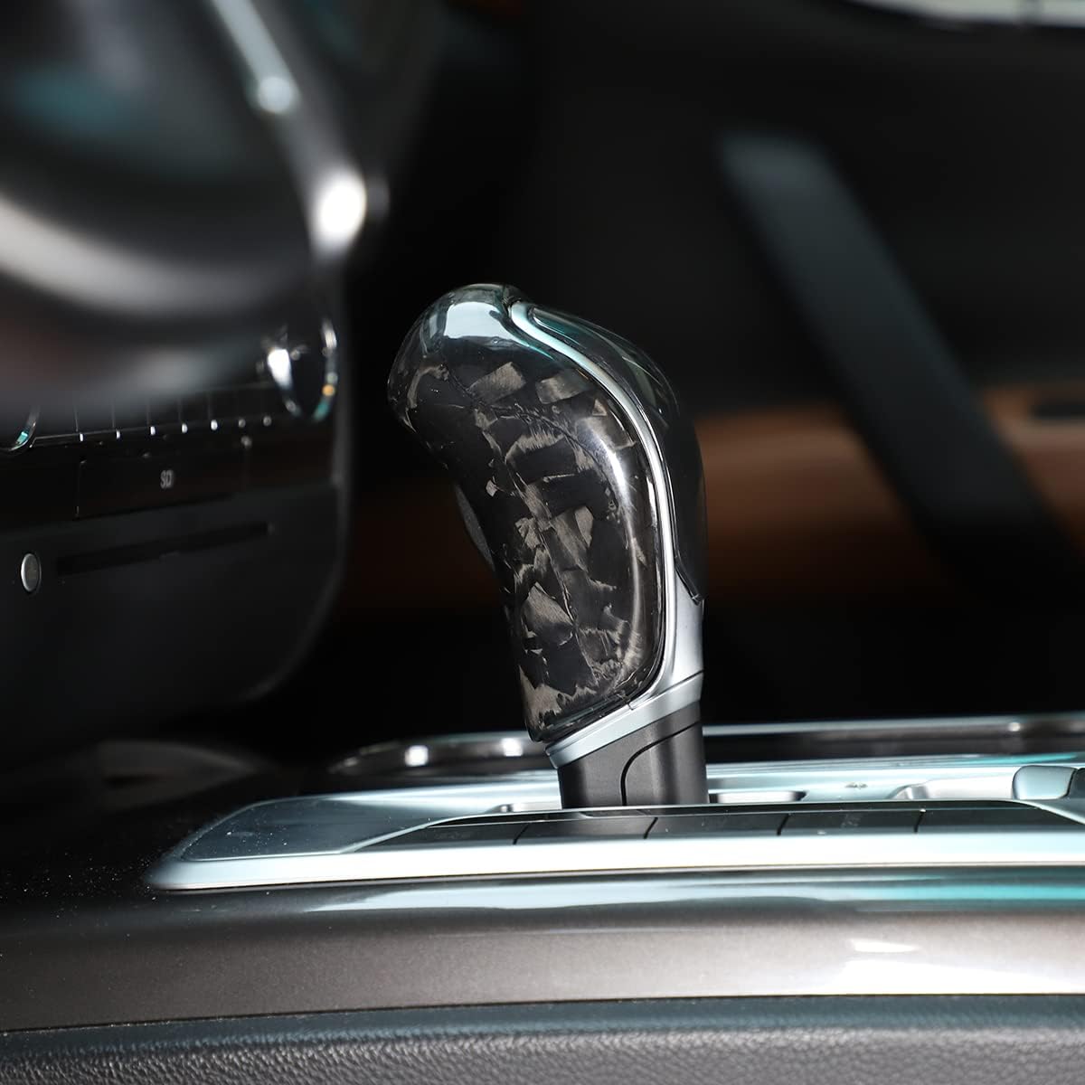 Carbon Fiber Gear Shift Knob Cover (Black) Pack of 2 J2773