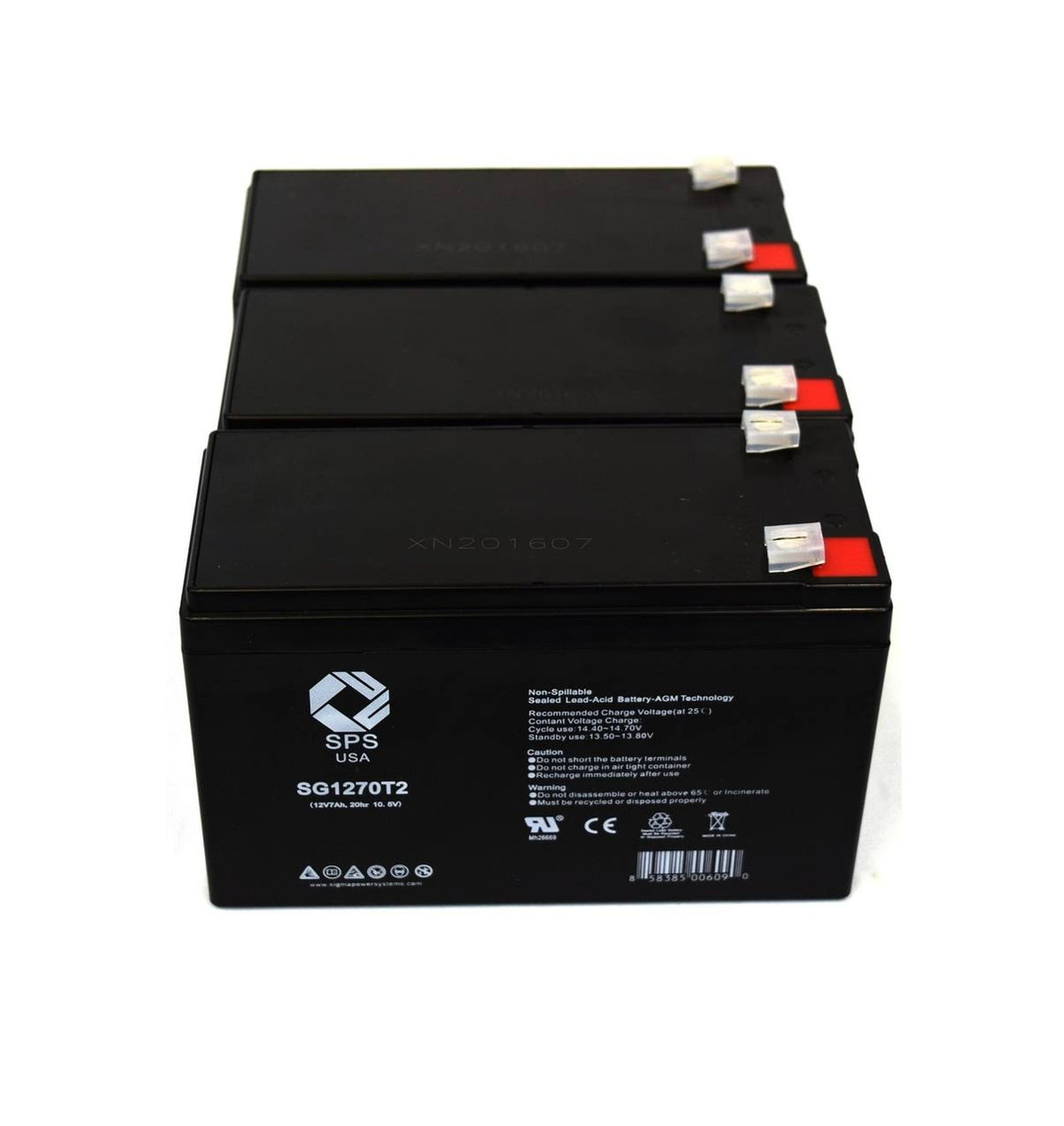 12V 7 Ah Replacement Battery (3 Pack) Z63327