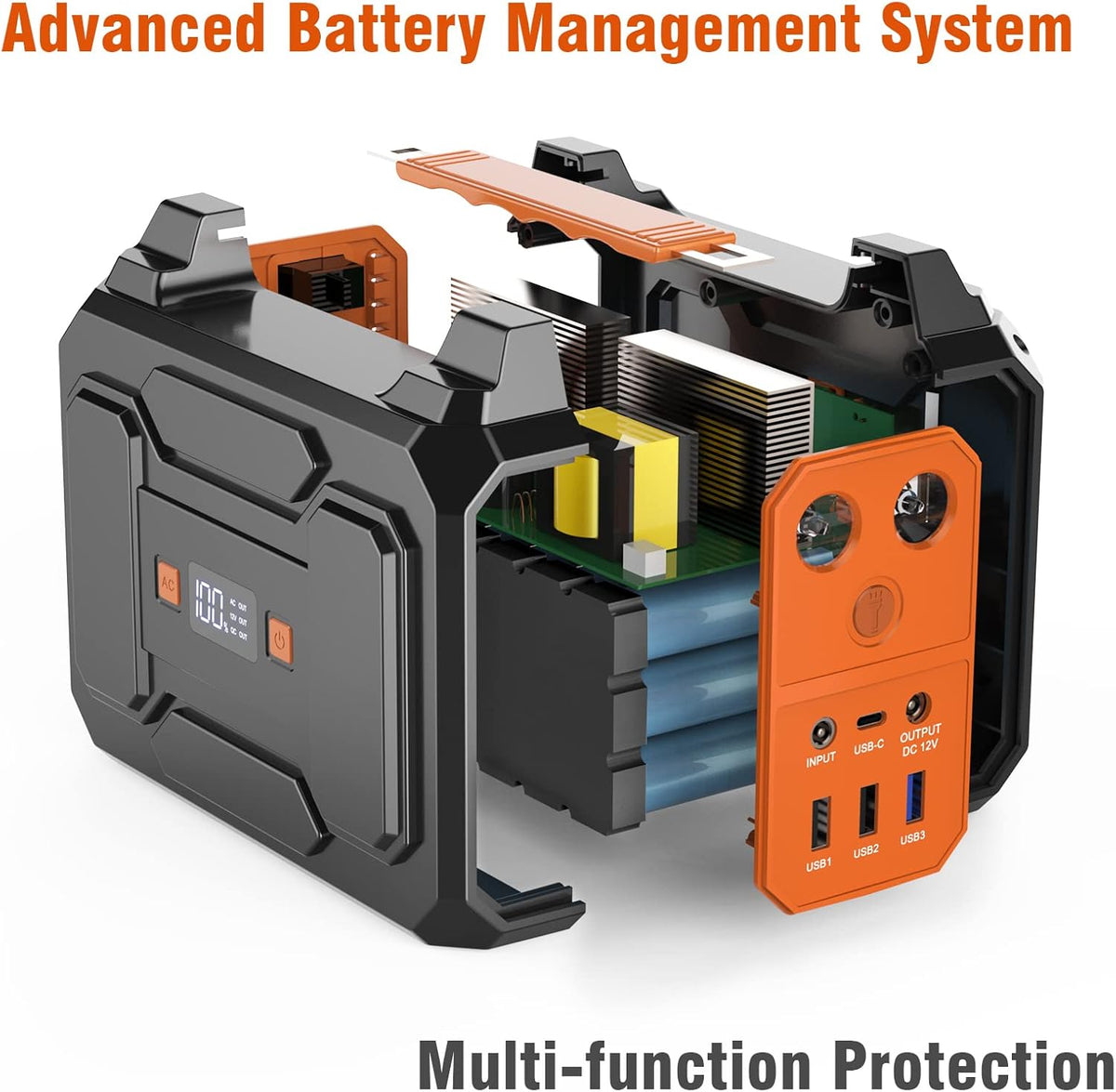 Portable Power Station 100W, 146Wh/39600mAh Lithium Battery with USB-C and AC Outlet Y246