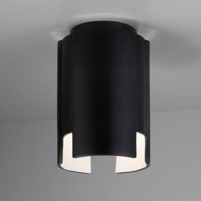 Carbon Matte Black 1-Light Flush Mount D775