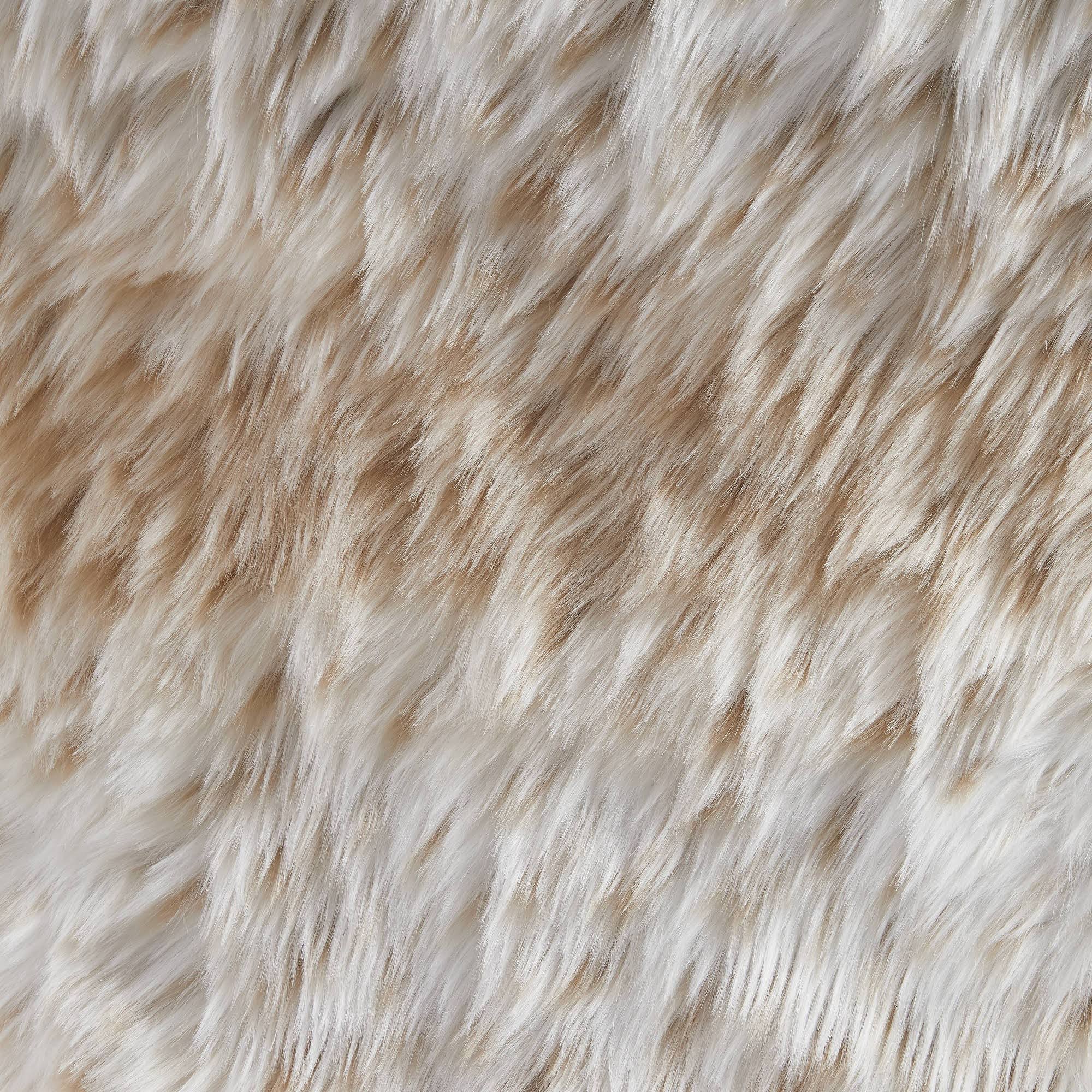 Faux Flokati Armless Office Chair Snow Leopard N144