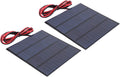 2Pcs DC 12V 150mA Solar Panel Mini Solar Battery Module with 1m Cable Polysilicon Solar Epoxy Cell Charger H107388