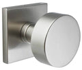 Satin Nickel Round Knob Dummy Pair Square Rosette A154429