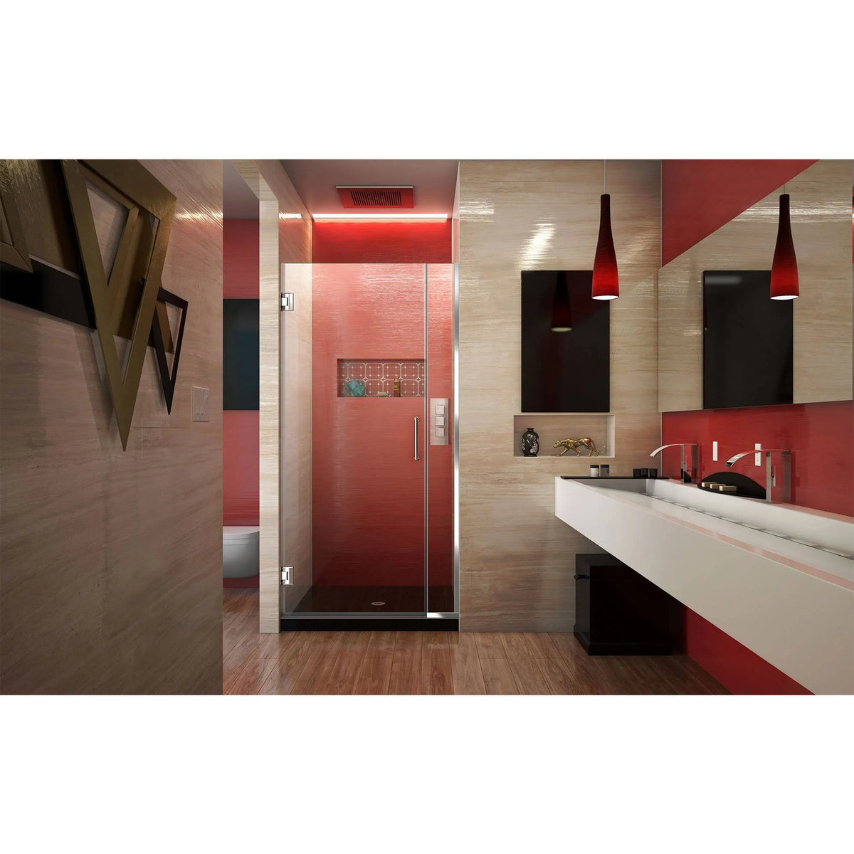 Chrome Hinged Shower Door Y906