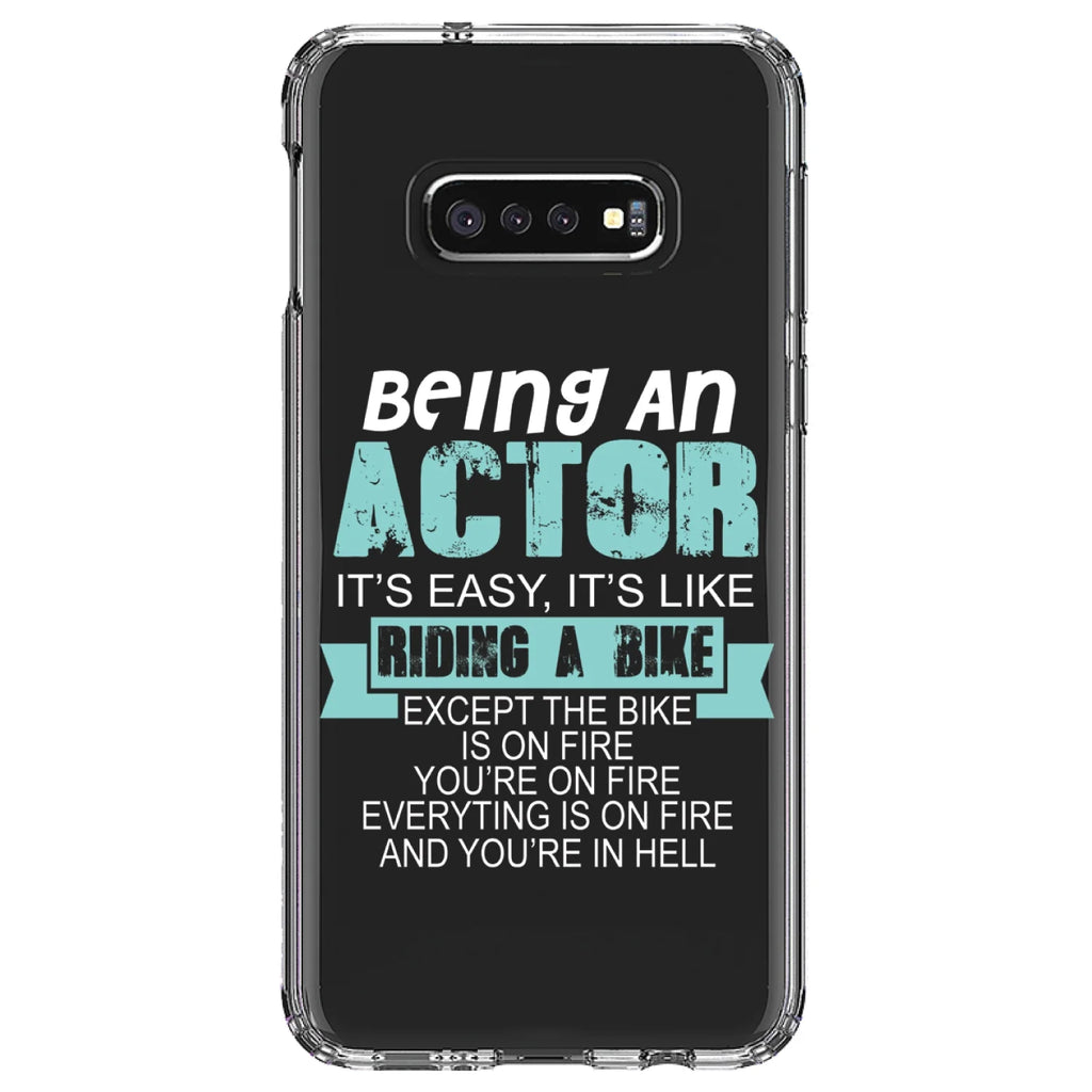 Clear Shockproof Hybrid Case for Samsung Galaxy S10e with TPU Bumper Acrylic Back Tempered Glass Screen Protector T896779