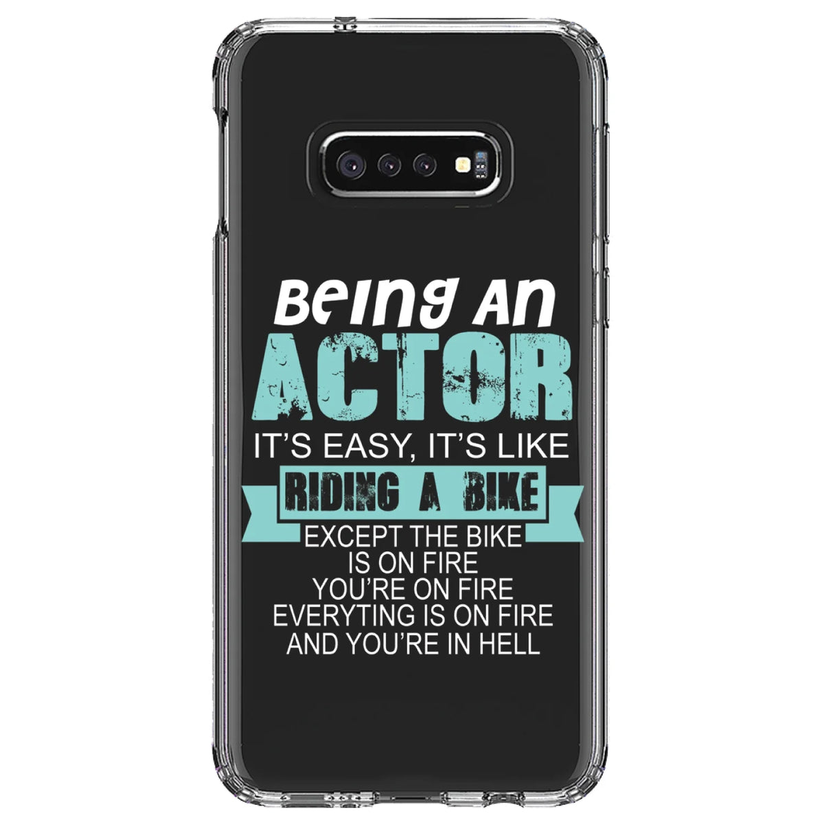 Clear Shockproof Hybrid Case for Samsung Galaxy S10e with TPU Bumper Acrylic Back Tempered Glass Screen Protector T896779