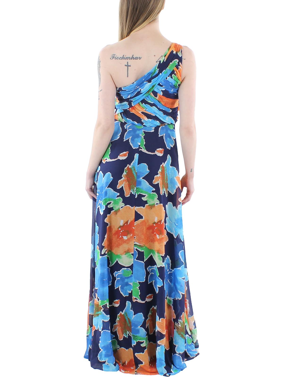 Chiffon Floral Print Evening Dress J9421