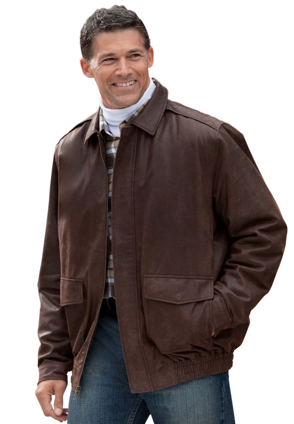Leather Aviator Jacket B5403