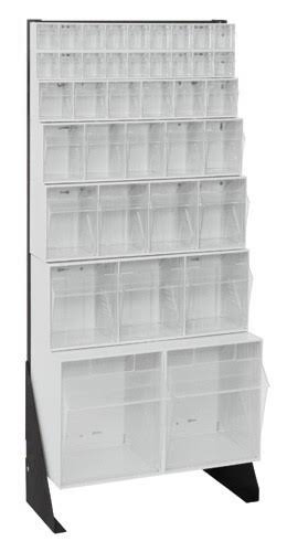Tip Out Bin Floor Stand Single Sided 48x22 H Gray I192