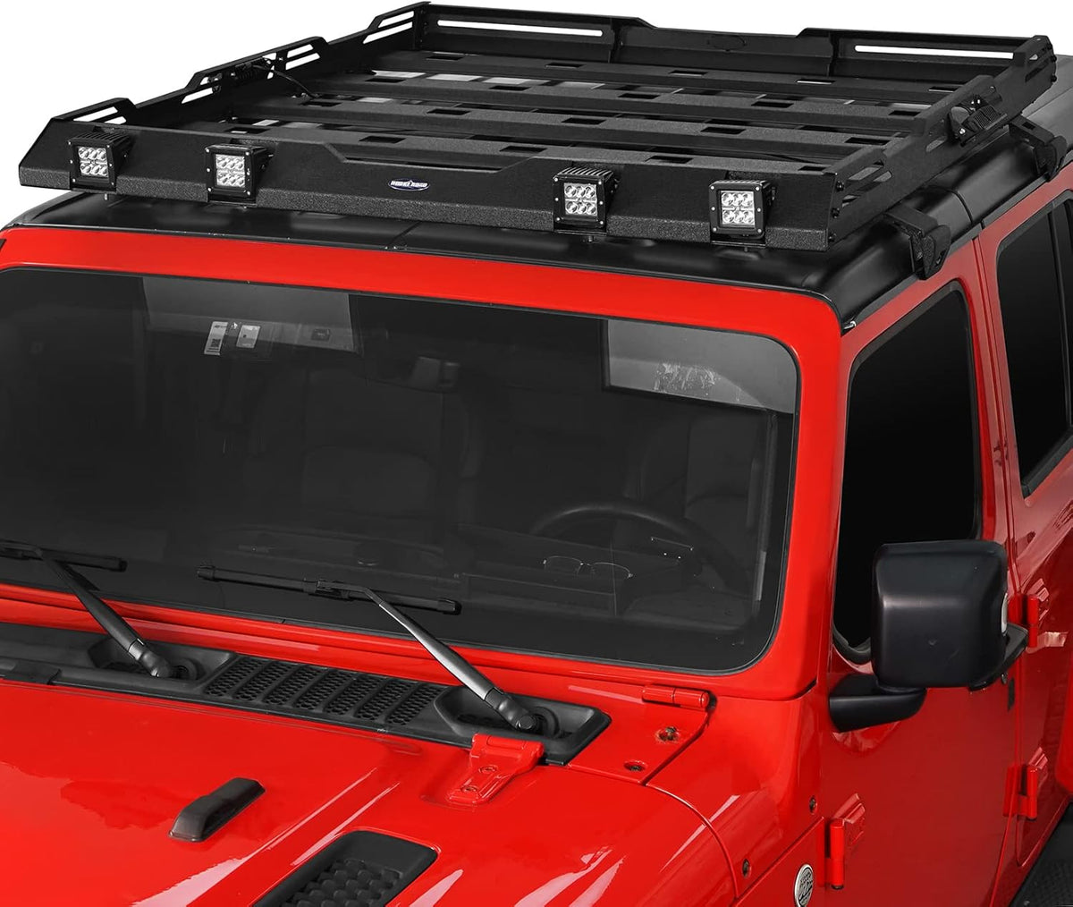 Roof Rack Cargo Basket Carrier for Jeep Wrangler JL 4 Doors Gladiator JT I26570