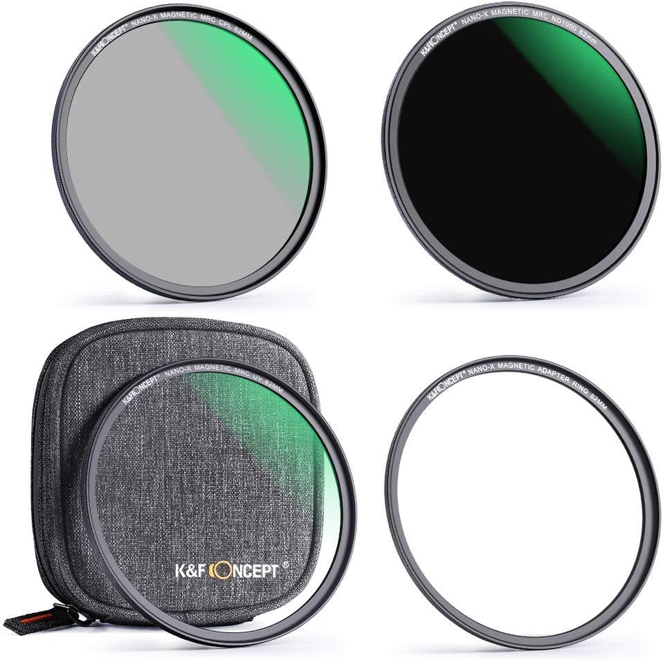 77mm Neutral Density ND4 ND8 ND64 ND1000 Filter Set with Pouch D249