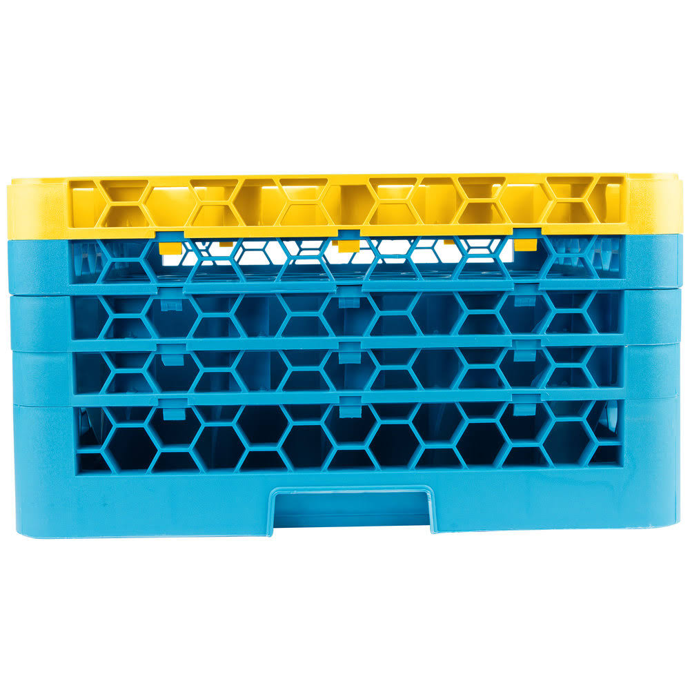 Yellow Color-Coded Glass Rack with 4 Extenders Z81466
