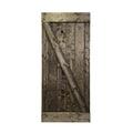 Espresso 1-Panel Stained Pine Wood Single Barn Door M783129