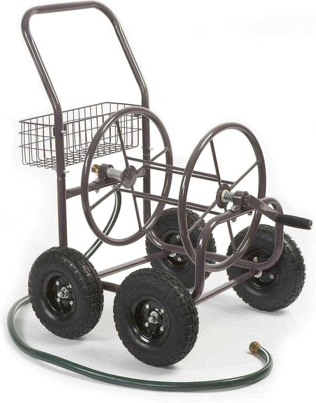 Bronze 4 Wheel Garden Hose Reel Cart O3719