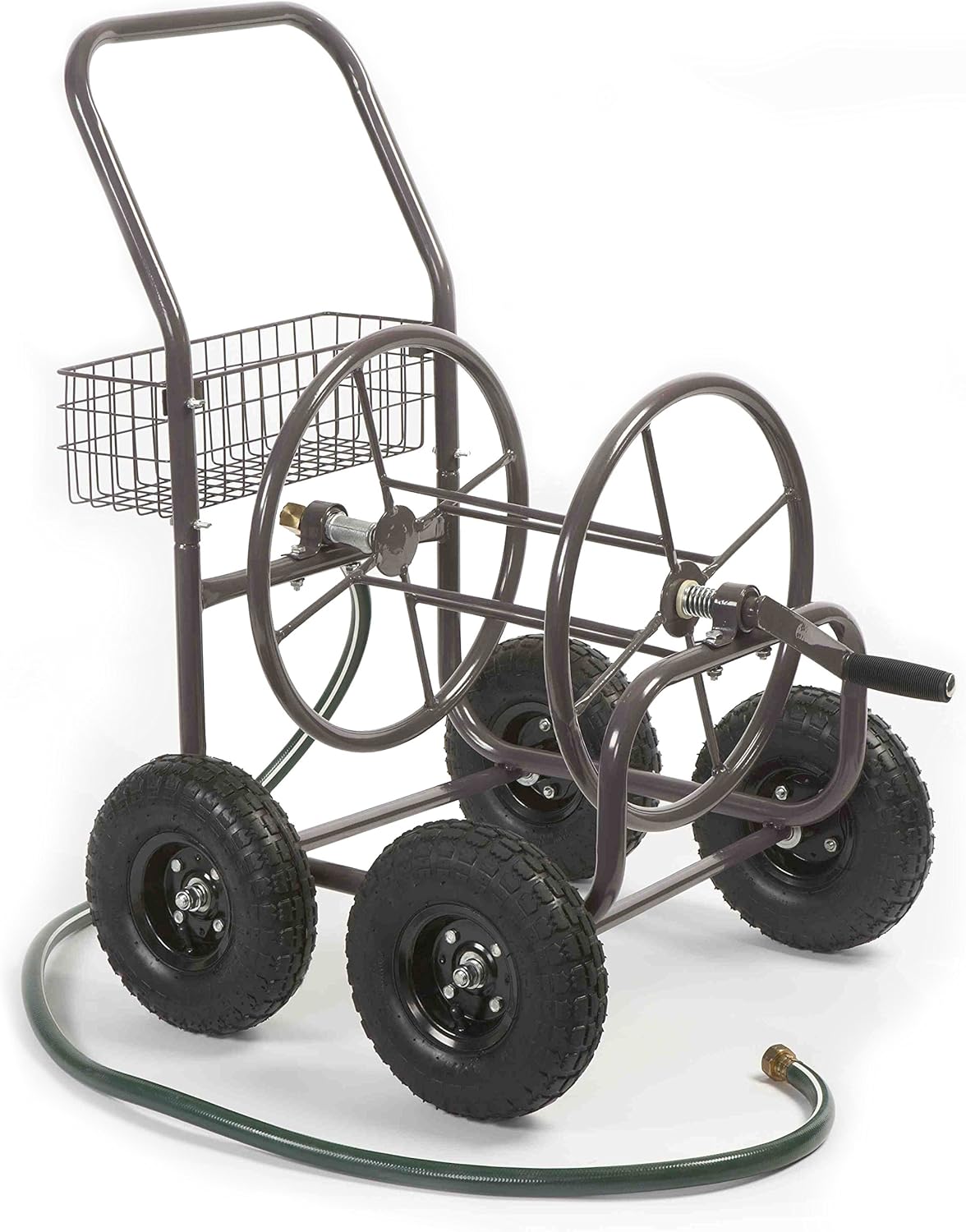 Bronze 4 Wheel Garden Hose Reel Cart O3719