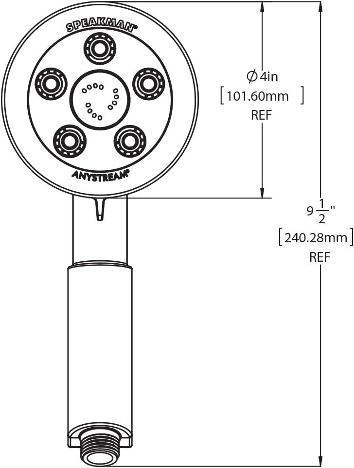 Matte Black Diverter Hand Shower Pack of 2 P779