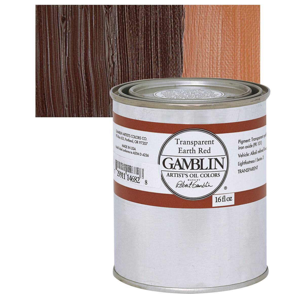 Transparent Earth Red Oil Color, 16 oz O44133