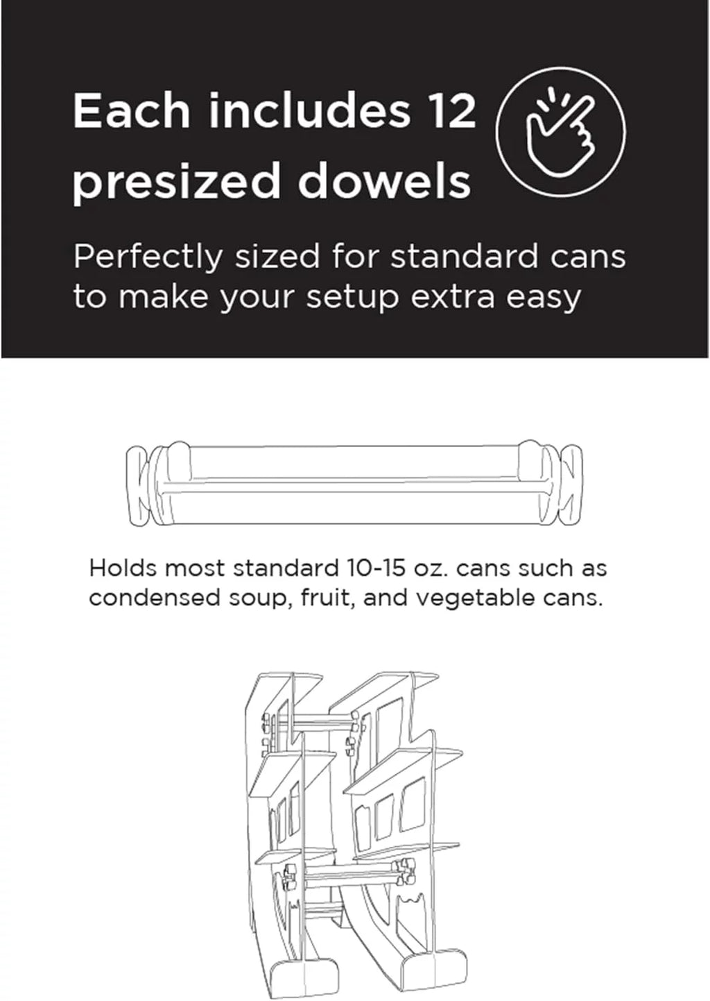 Canned Goods Organizer for 54 Cans T3543