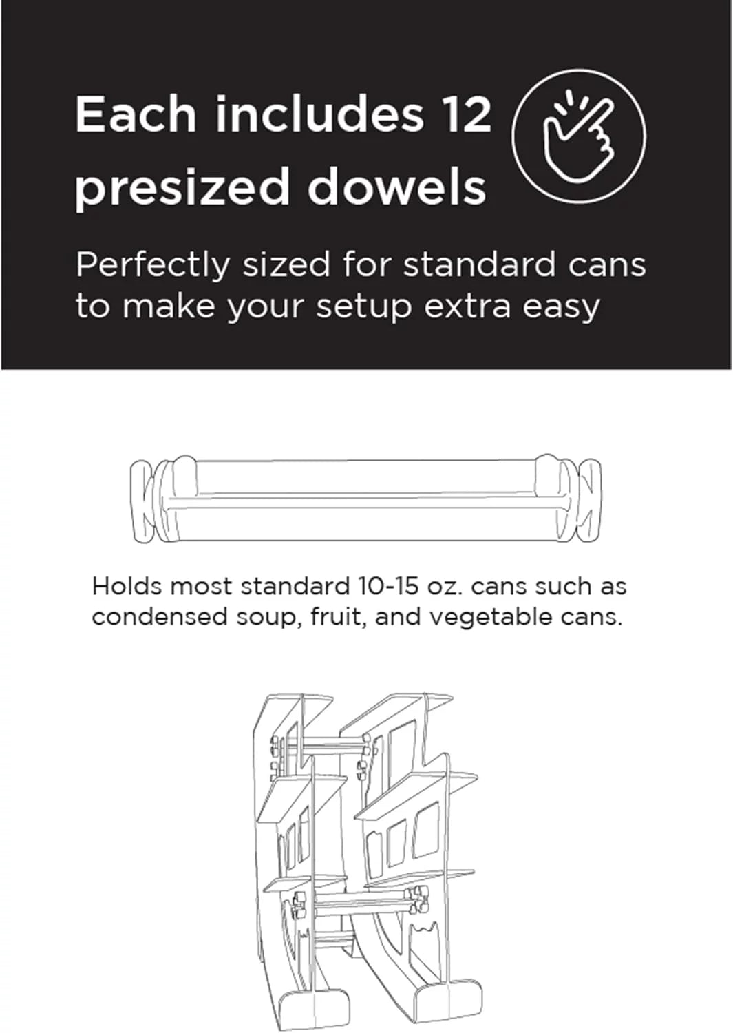 Canned Goods Organizer for 54 Cans T3543