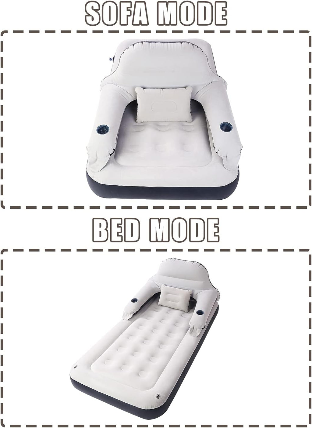 Twin Air Mattress with Soft Backrest Patch Kit Q555