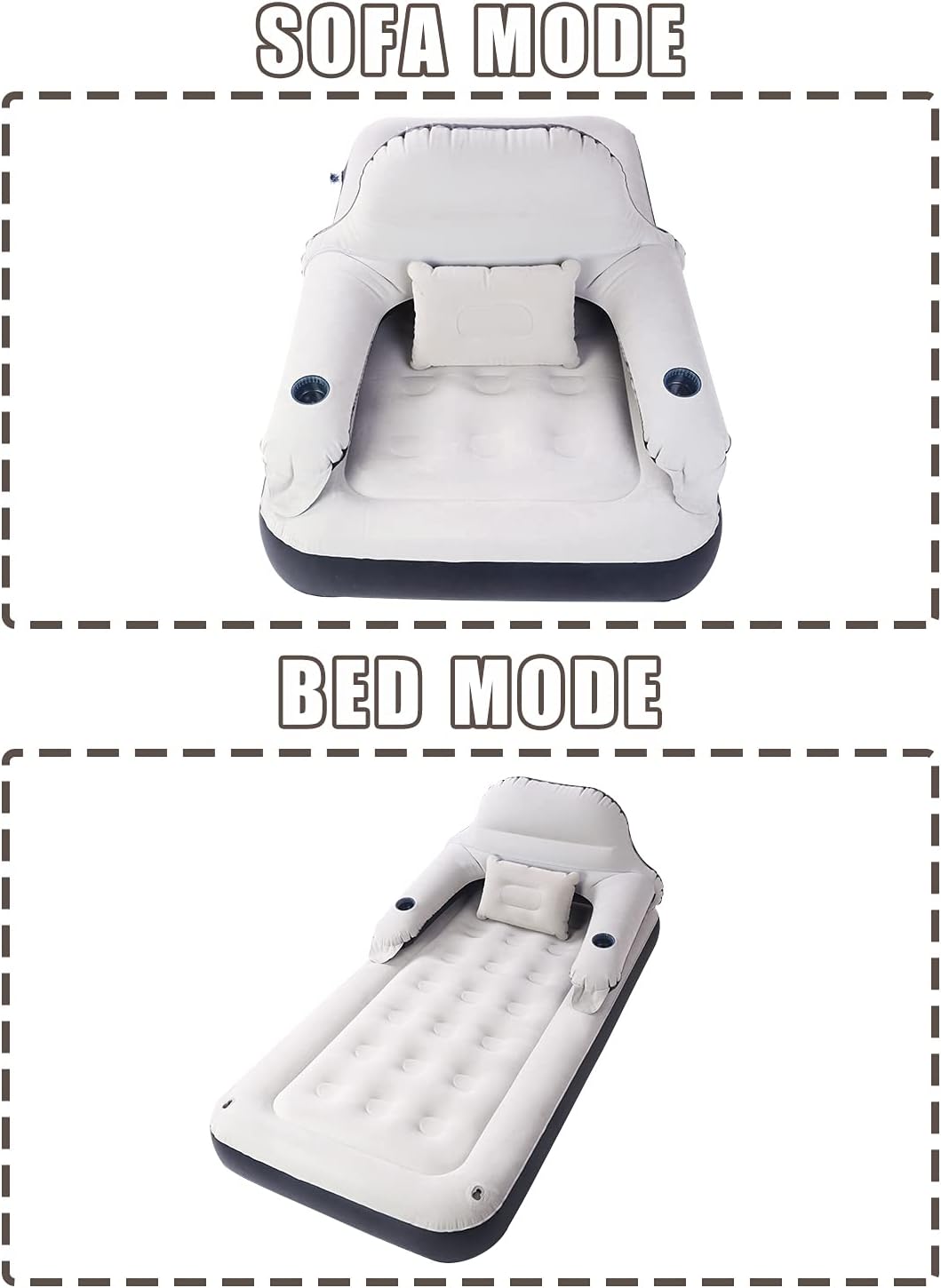 Twin Air Mattress with Soft Backrest Patch Kit Q555