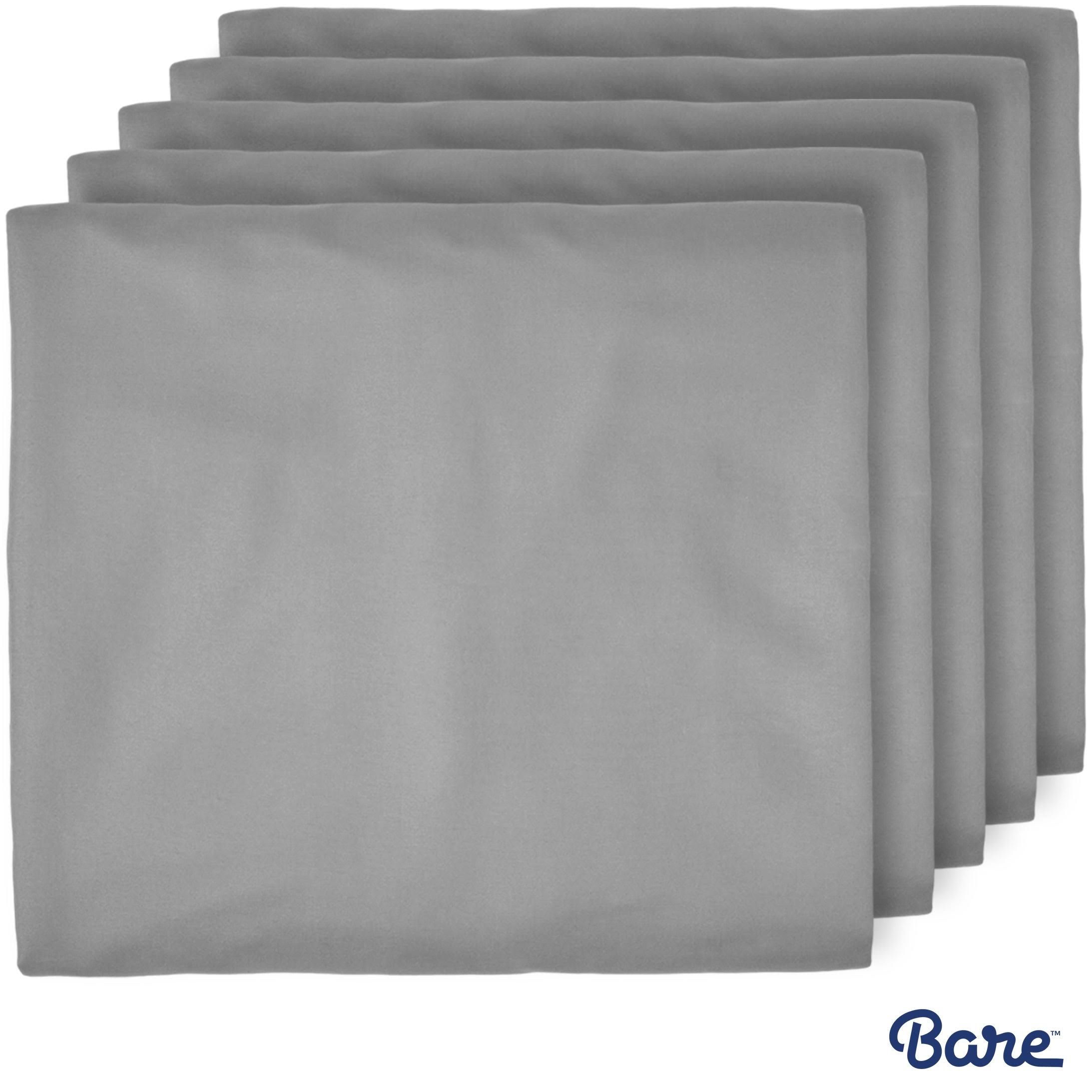 5-Pack Microfiber Fitted Bottom Sheets, Deep Pocket - Split King - Taupe P95002