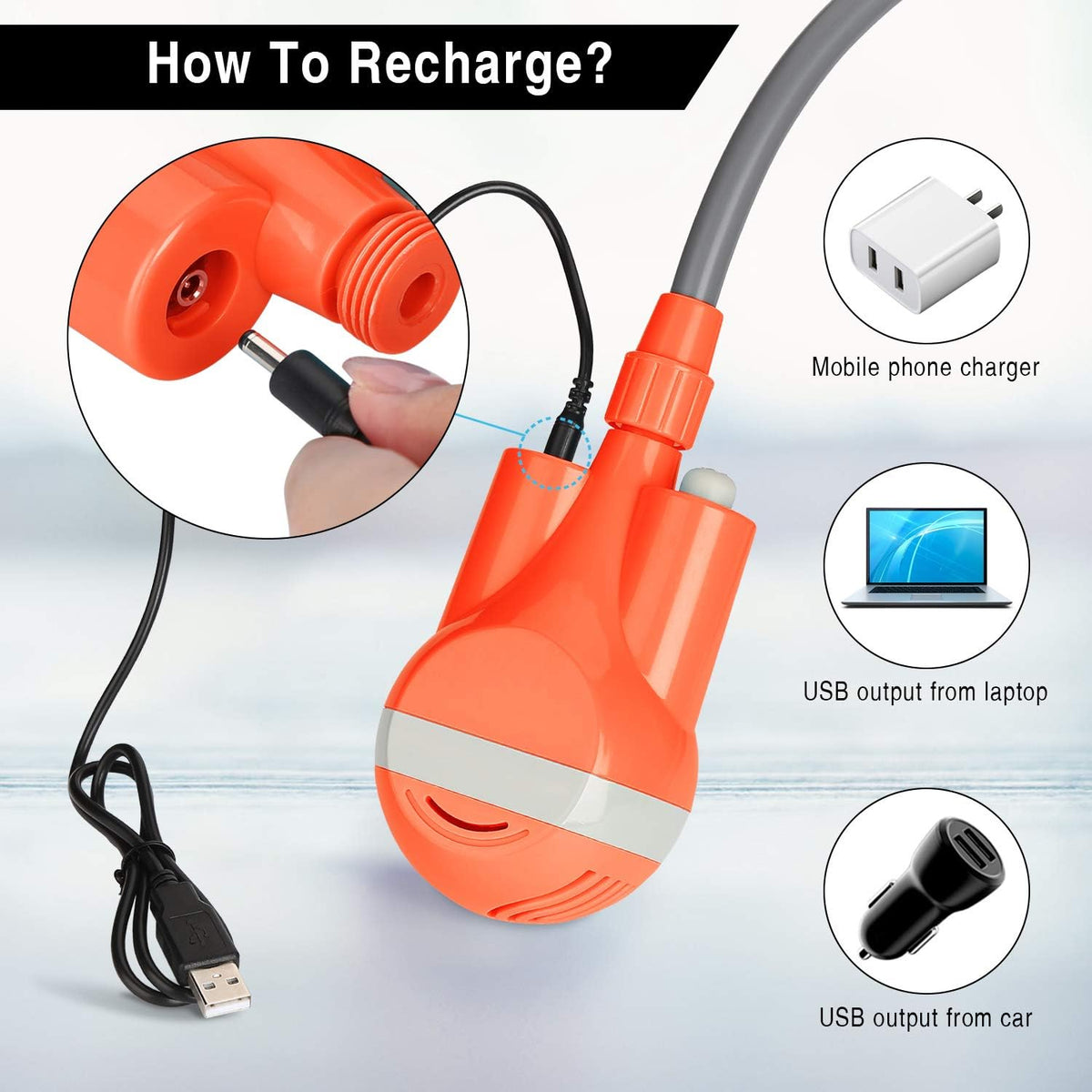 Portable Rechargeable Electric Camping Shower Pump E871