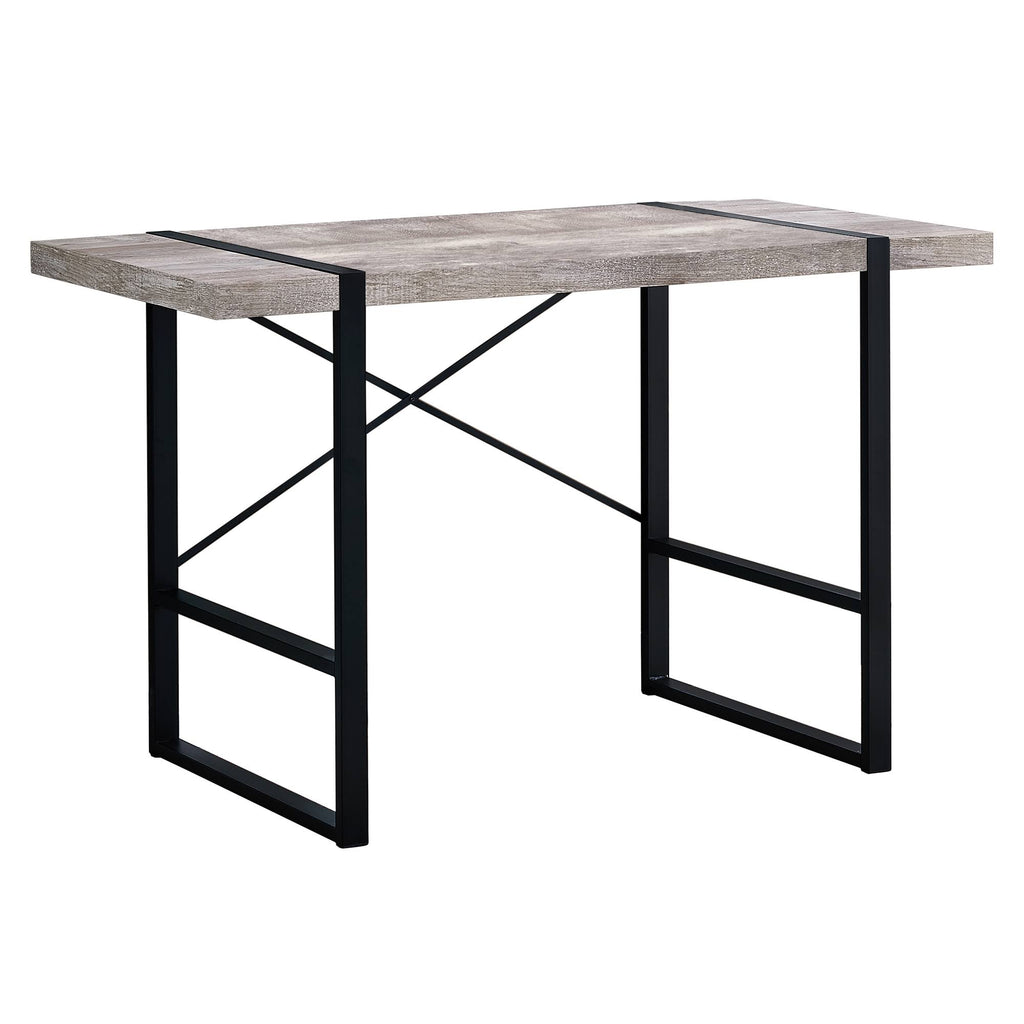 Taupe Black Particle Board Metal Computer Desk Q41419