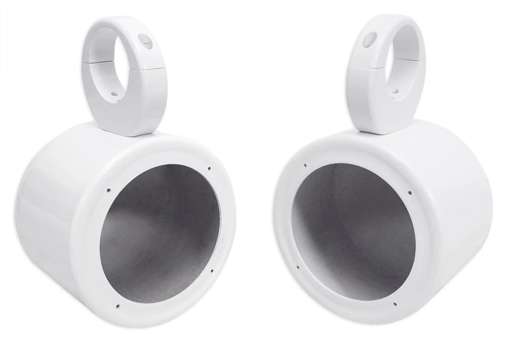 5.25" 360° Swivel White Aluminum Surface Mount Speaker Pods O406812