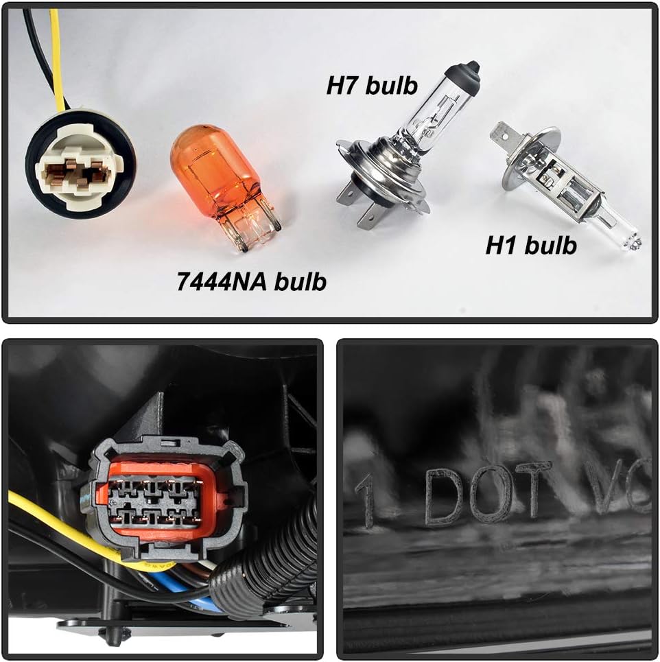 Black Housing Smoke Lens LED DRL Projector Headlights C1748