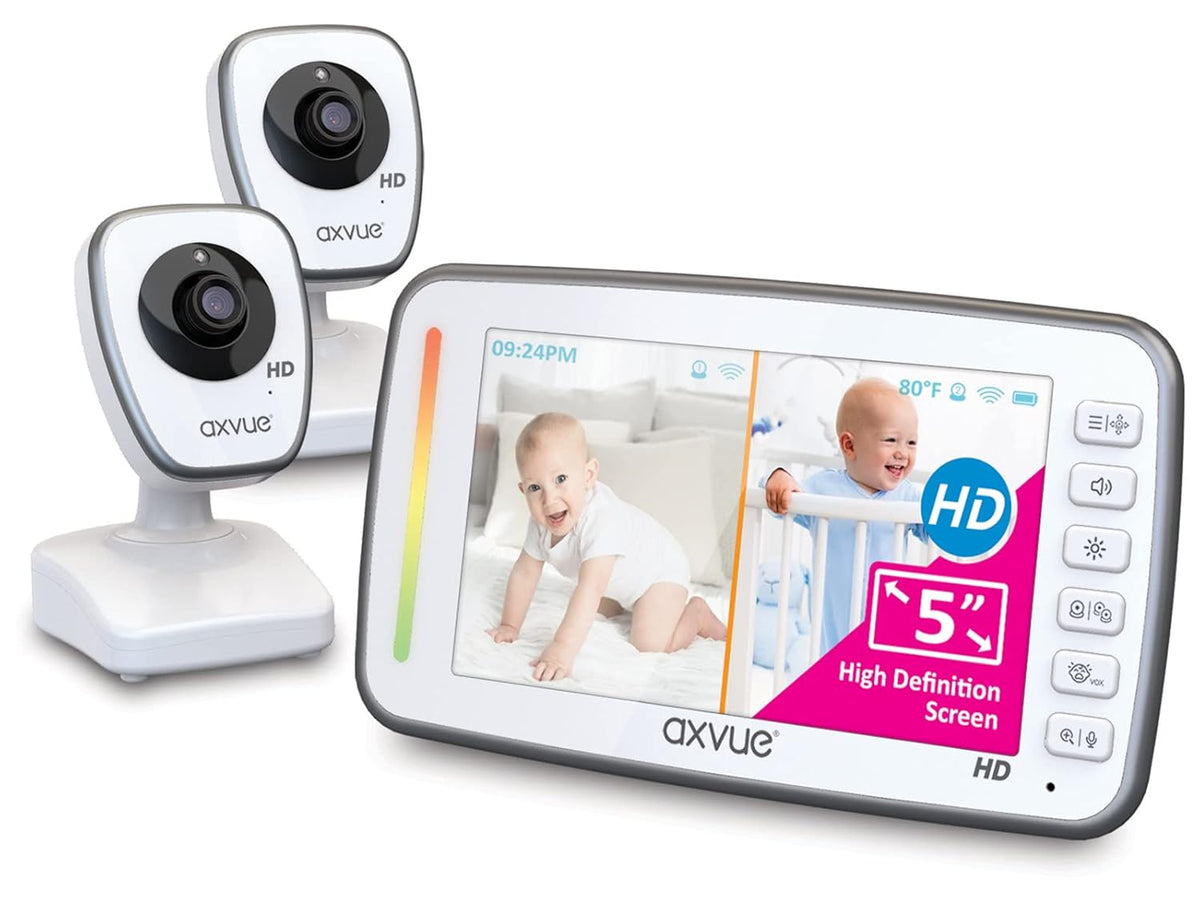 720P 5 HD Display Video Baby Monitor with 2 HD Cams S16564