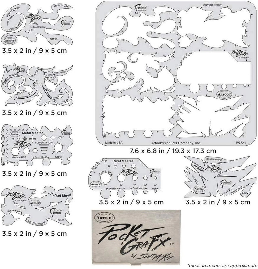 PocketGraFX Freehand Template Set T4639