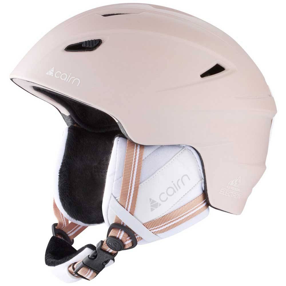 Pale Pink White Ski Helmet G6526