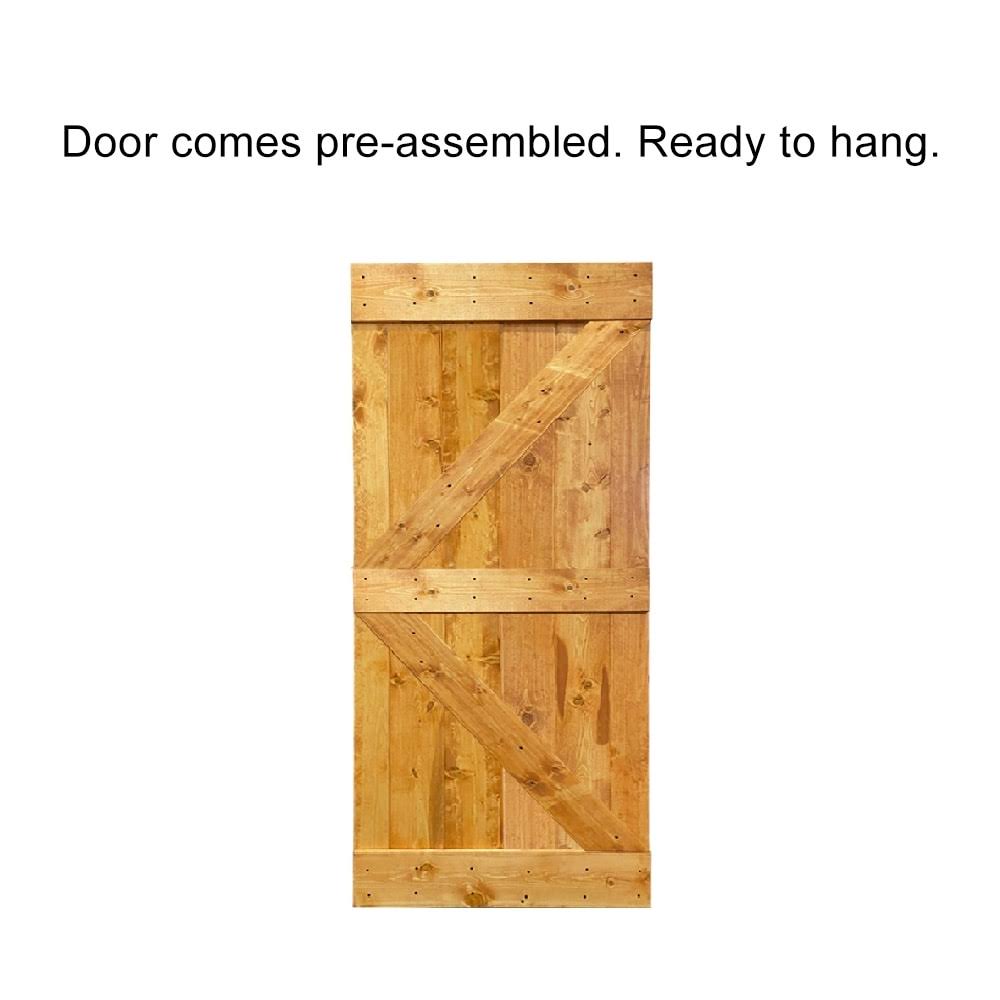 Ocean Blue Stained Solid Pine Wood Interior Sliding Barn Door Slab N8781