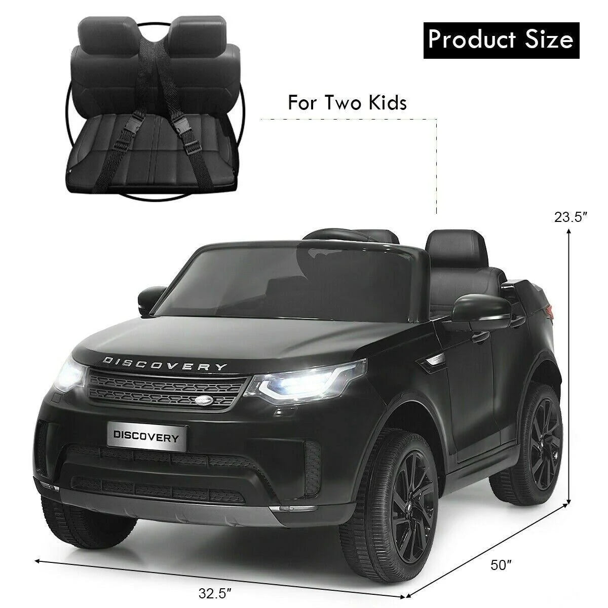 Black 2-Seater Ride on Car A6178
