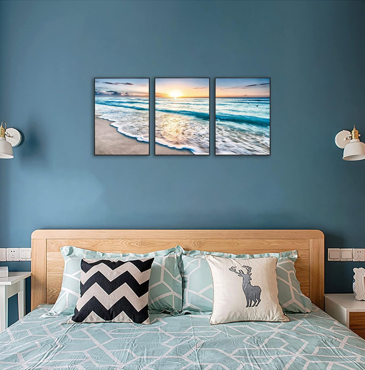 3 Pcs Framed 12x16 Beach Canvas Wall Art I444646