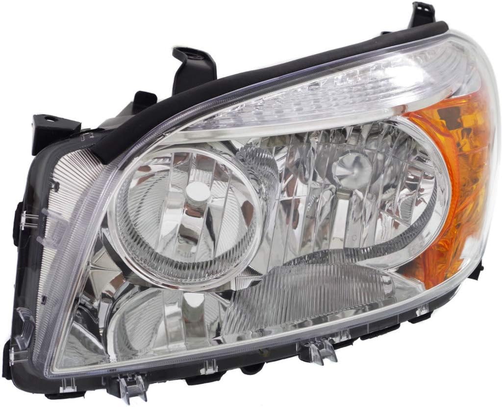 Chrome Bezel Headlight Assembly Driver Side J2265