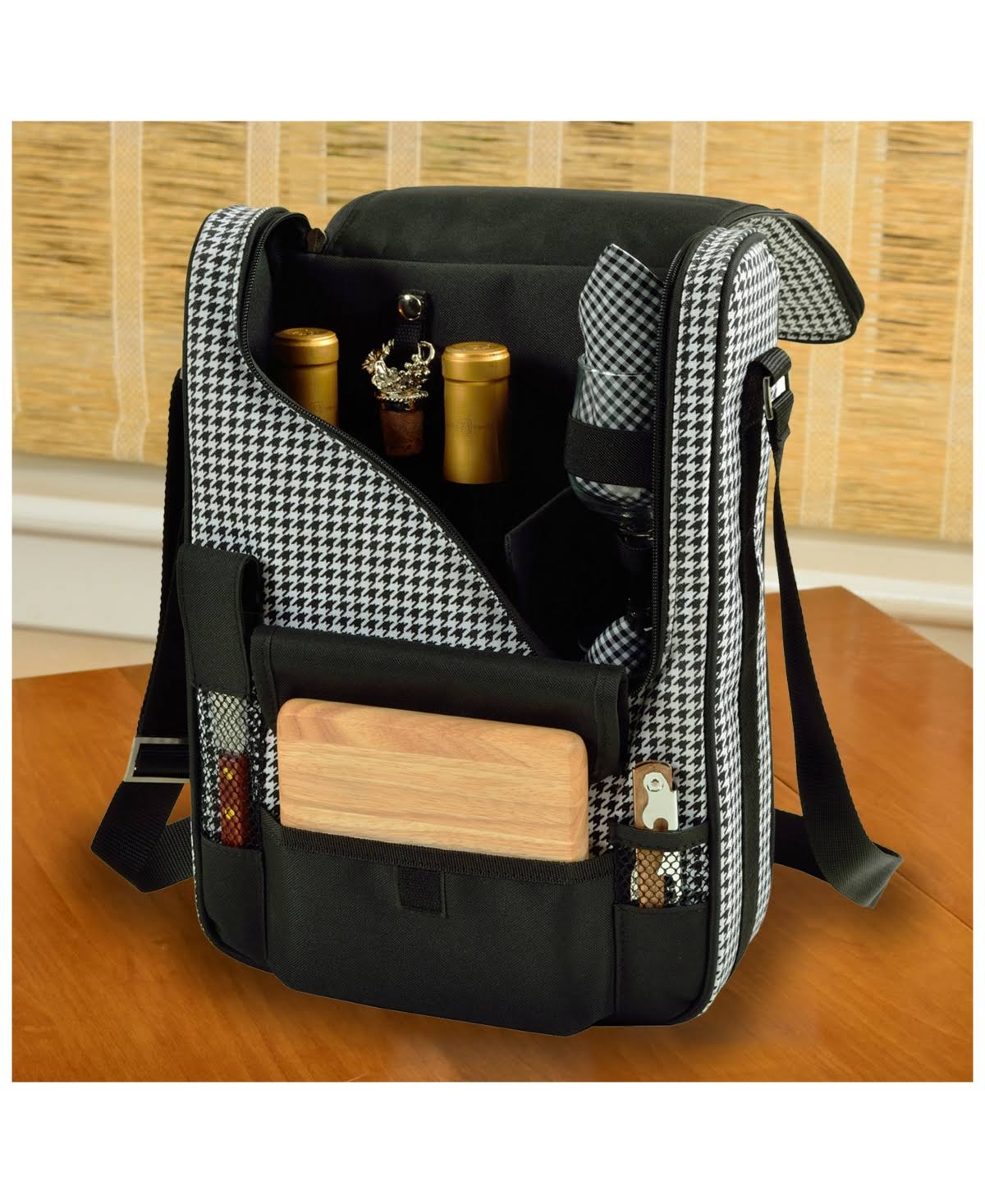 Bordeaux Wine & Cheese Cooler Bag with Glass Wine Glasses S629935