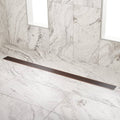 Oil Rubbed Bronze Linear Shower Drain with Flange A789879