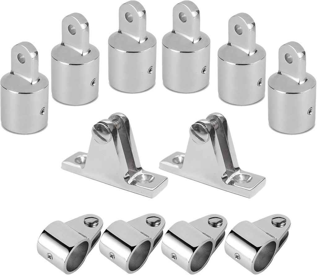 Bimini Top 3-Bow Stainless Steel Boat Hardware 12Set Pack of 2 T6027