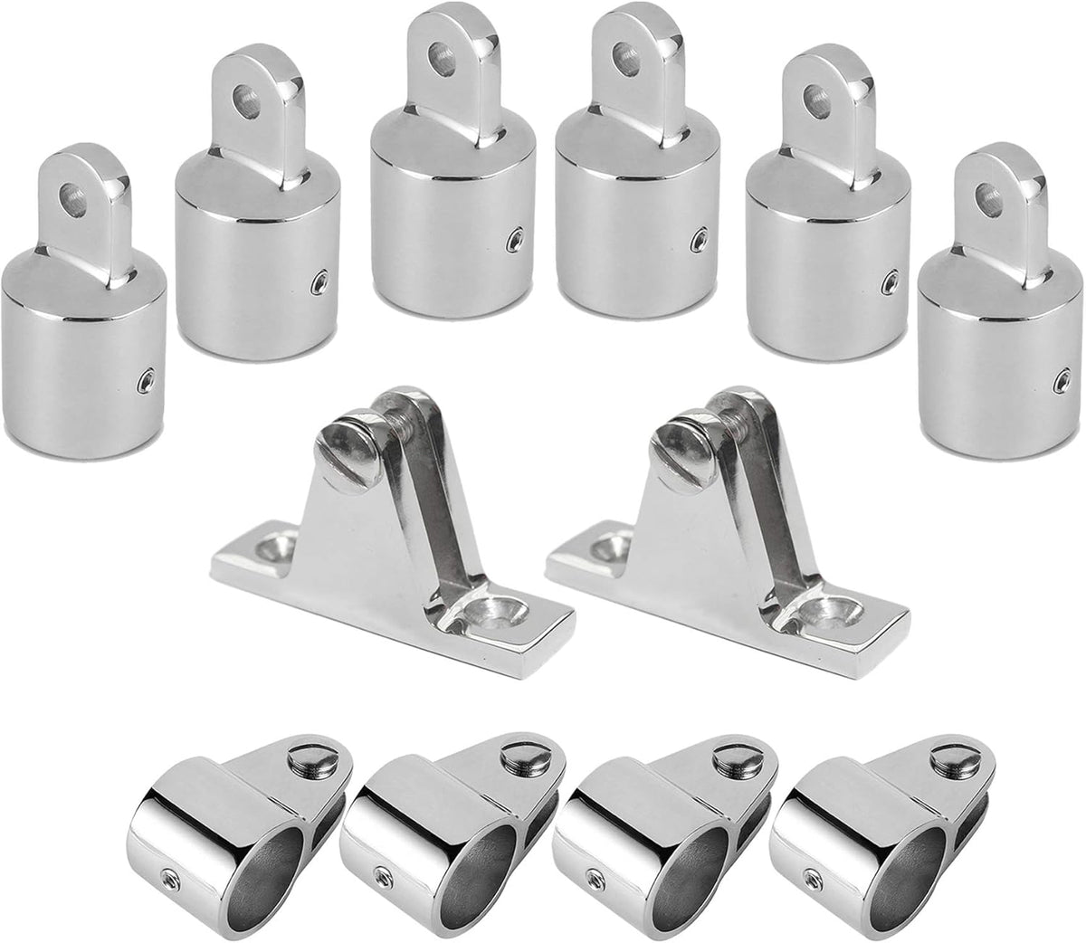 Bimini Top 3-Bow Stainless Steel Boat Hardware 12Set Pack of 2 T6027