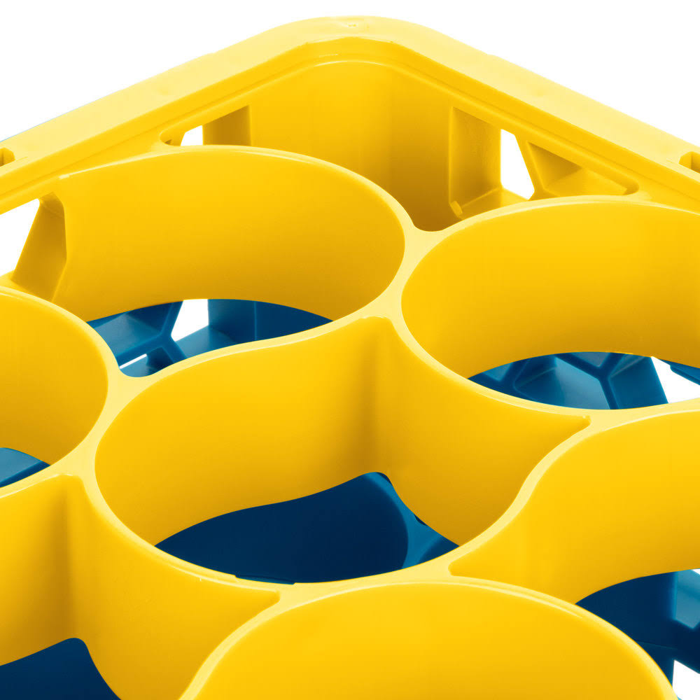 Yellow Color-Coded Glass Rack with 4 Extenders Z81466