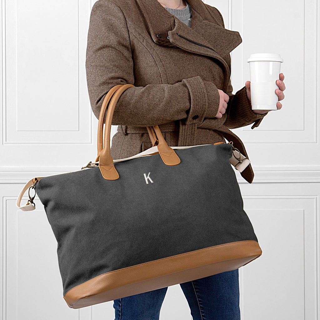Black Washed Canvas Weekender J74204